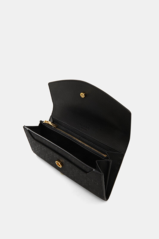 BLACK MONOGRAM WALLET 4