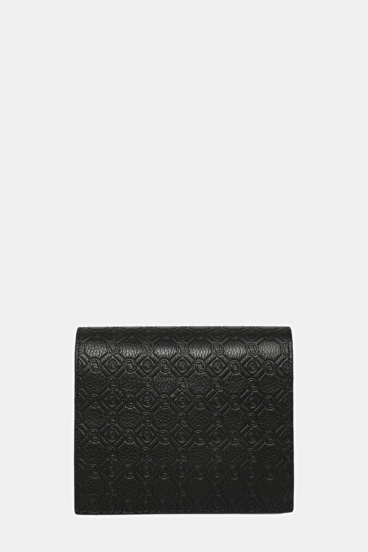 BLACK MONOGRAM LEATHER BAG 4