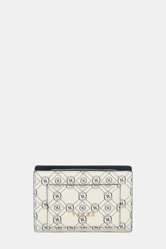 NAVY BLUE MONOGRAM WALLET