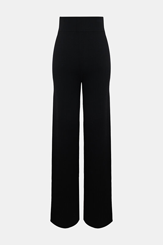 BLACK WOOL SPORTS TROUSERS 2