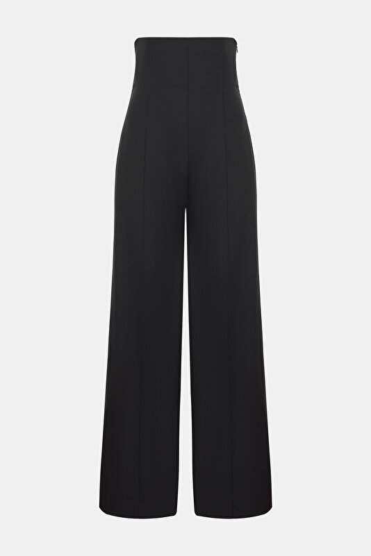 BLACK WOOL TROUSERS