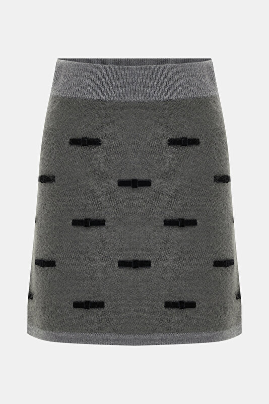DARK GREY WOOL SKIRT