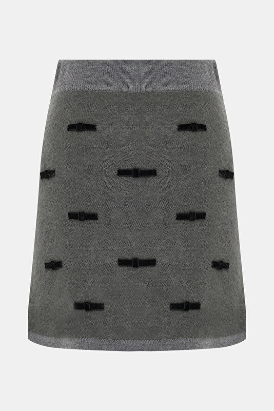 DARK GREY WOOL SKIRT 2
