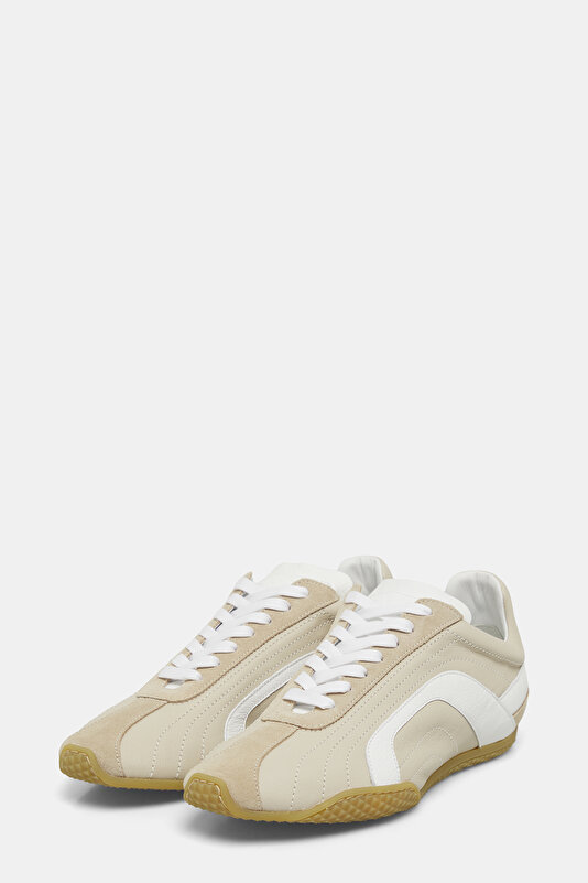 ECRU LEATHER SNEAKER 2