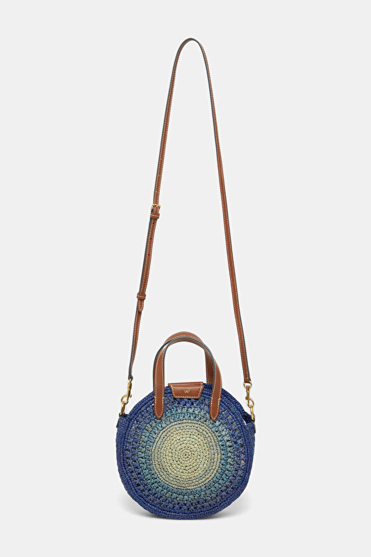 NAVY BLUE RAFFIA BAG 2