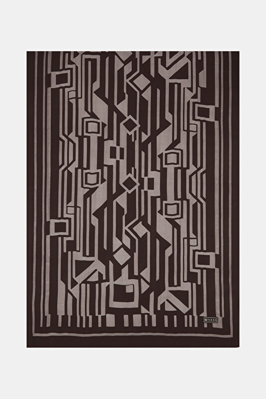GEOMETRİK DESENLİ ESMERALDA ŞAL