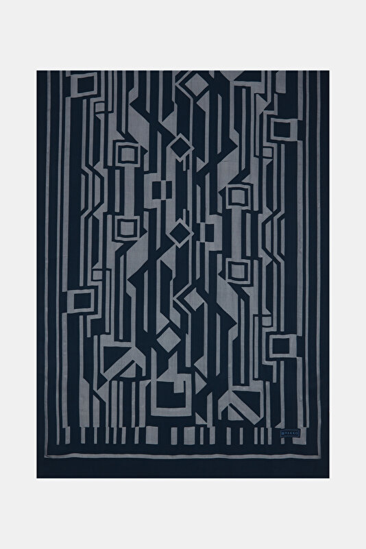 GEOMETRİK DESENLİ ESMERALDA ŞAL