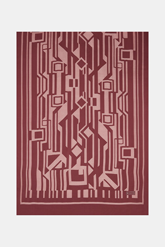 GEOMETRİK DESENLİ ESMERALDA ŞAL
