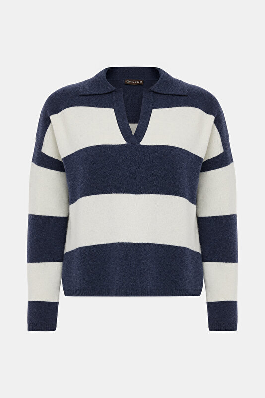 ECRU POLO NECK TRICOT