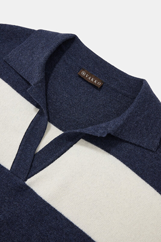 ECRU POLO NECK TRICOT 3
