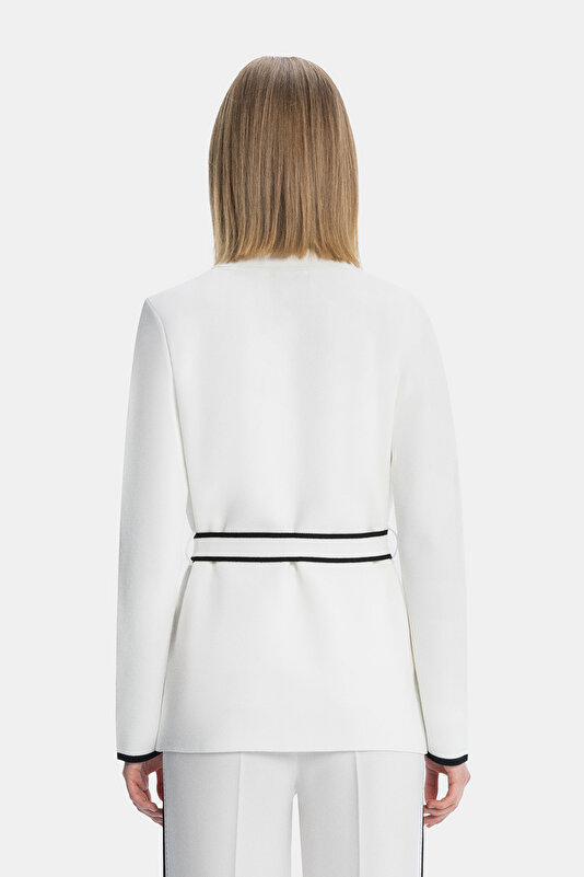 BLACK V NECK JACKET 2