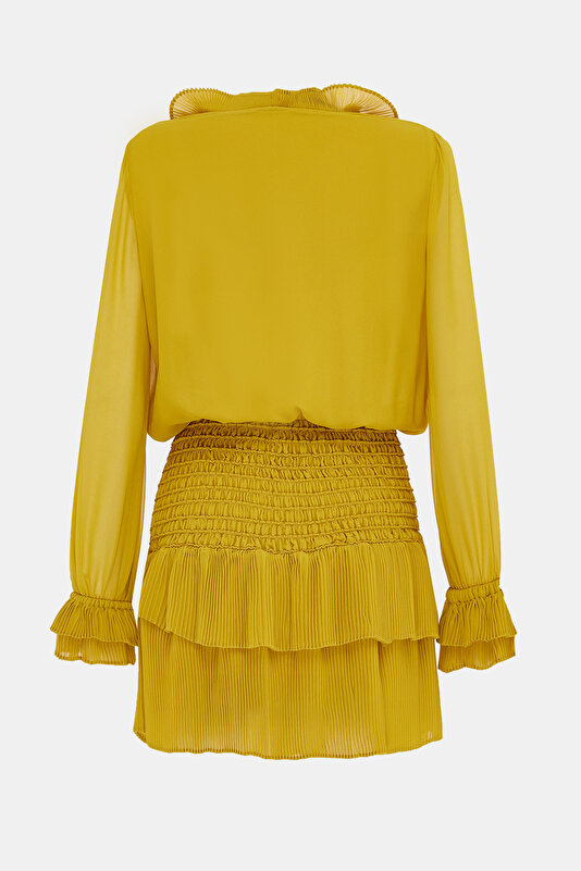MUSTARD MINI DRESS 2
