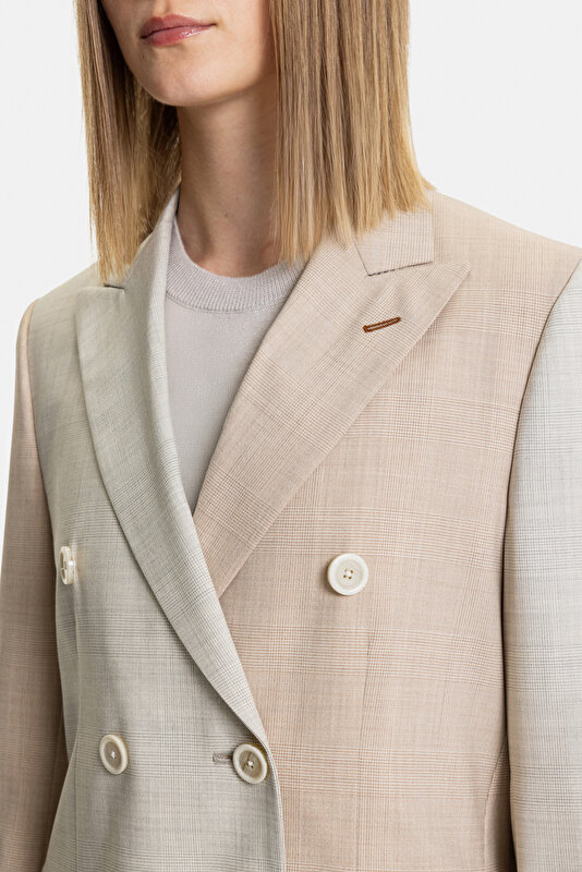 ECRU SURPLICE NECKLINE (CROSS-OVER NECKLINE) JACKET 3