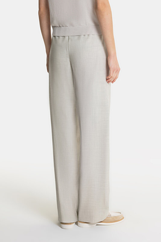 ECRU WIDE LEG TROUSERS 3