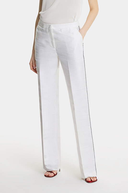 ECRU WIDE LEG TROUSERS 2