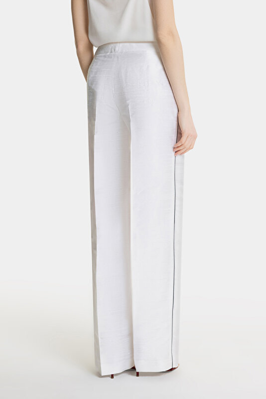 ECRU WIDE LEG TROUSERS 3