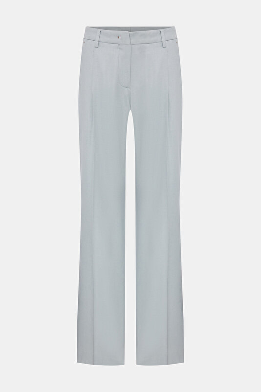 LIGHT GREY WIDE LEG TROUSERS 4