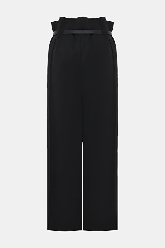 BLACK WOOL TROUSERS 2