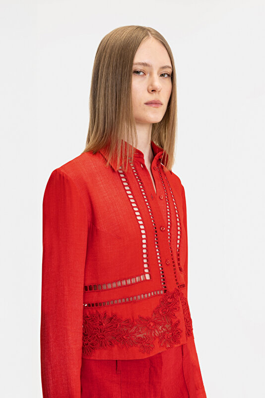 RED LONG SLEEVE SHIRT 3