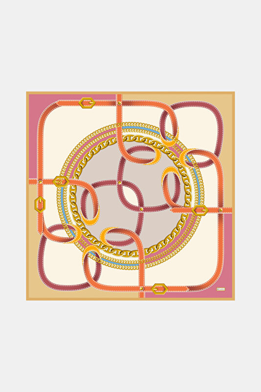 CAMEL OBJECT DESIGN TWILL SCARF