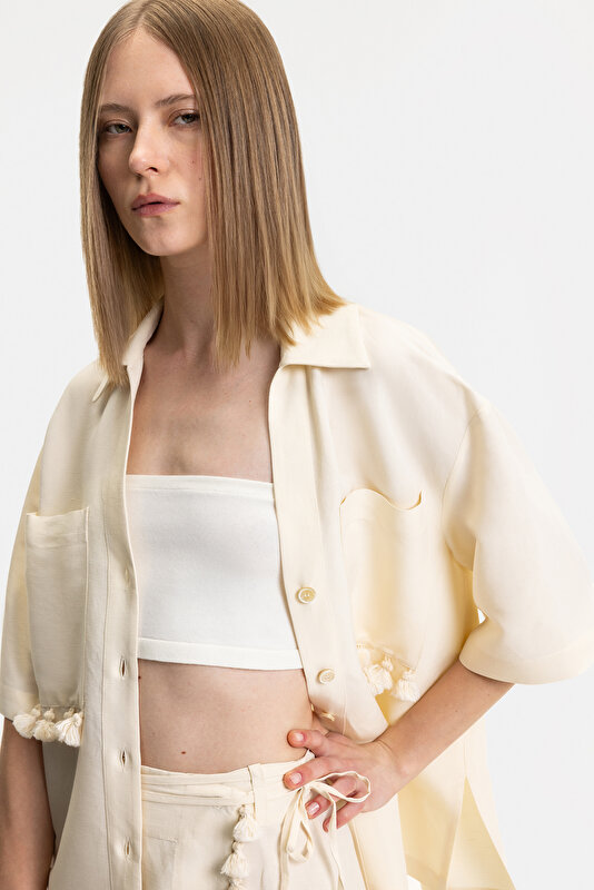 CREAM SHORT SLEEVE SHIRT 3