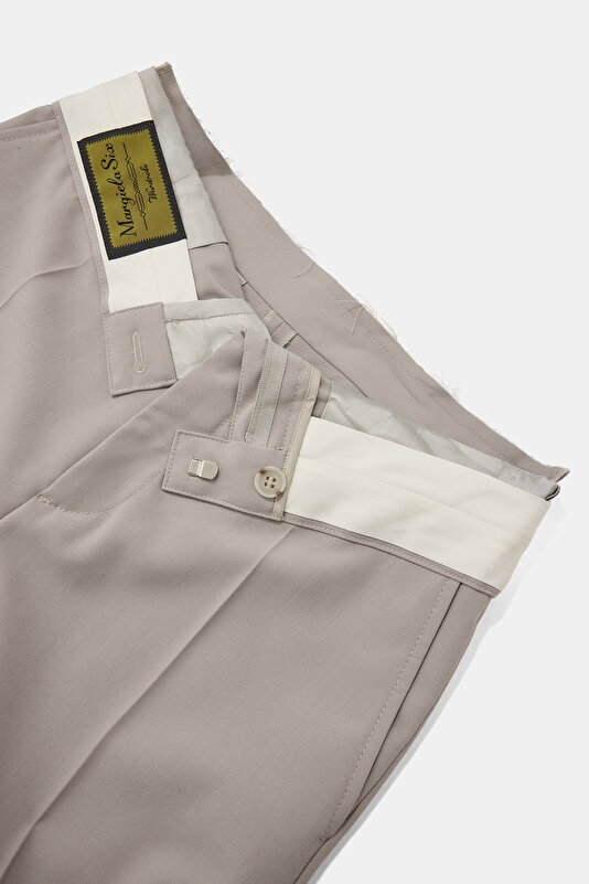 ECRU STRAİGHT CUT TROUSERS 3