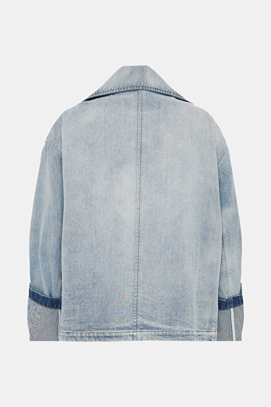 LİGHT BLUE BUTTONED JACKET 2