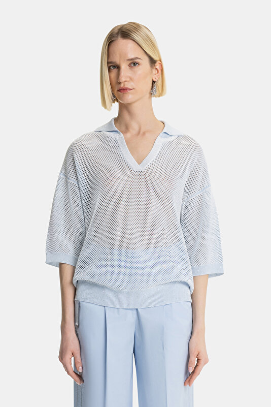 WHITE POLO NECK TRICOT