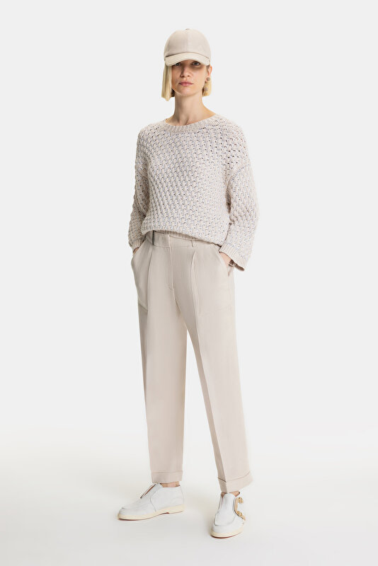 WHITE BASIC / ROUND NECKLINE TRICOT 3