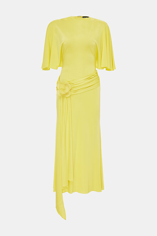 YELLOW MİDİ DRESS