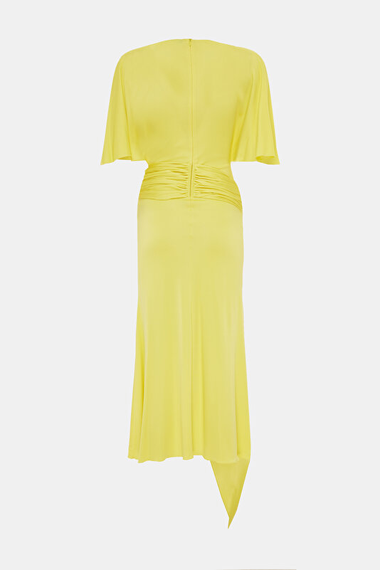 YELLOW MİDİ DRESS 2