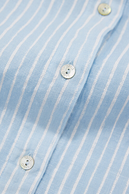 LIGHT BLUE OFF THE SHOULDER SHIRT 4