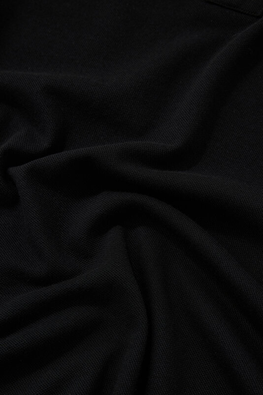BLACK POLO NECK SHORT SLEEVE TSHIRT 4