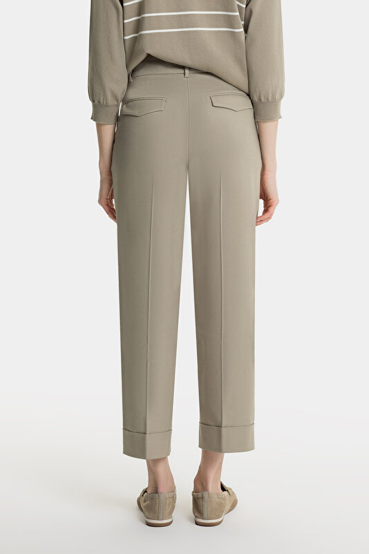 HAKİ DÜZ KESİM PANTOLON 3
