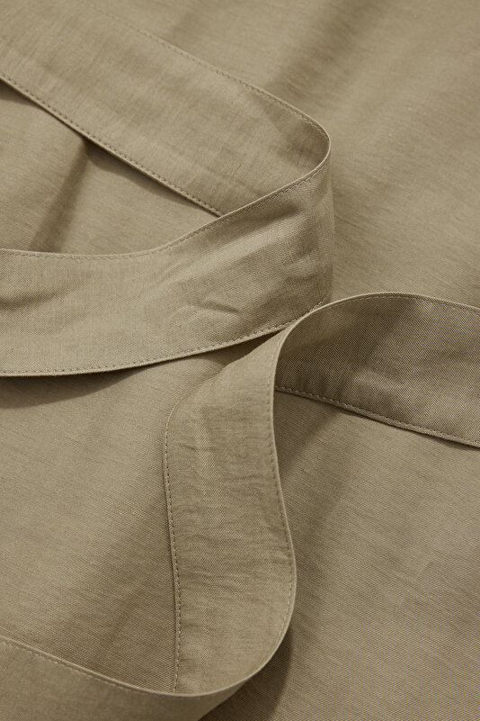 KHAKI SLEEVELESS MIDI DRESS 4