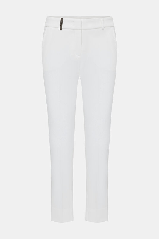 WHITE WIDE LEG TROUSERS 4
