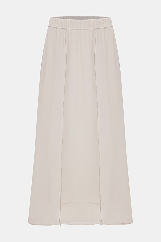 BEIGE MIDI SKIRT 4