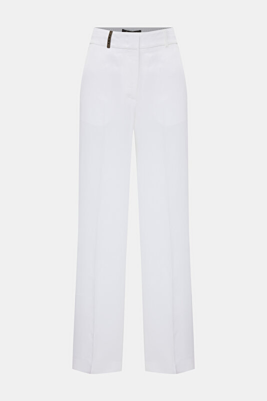 ECRU WIDE LEG TROUSERS 4