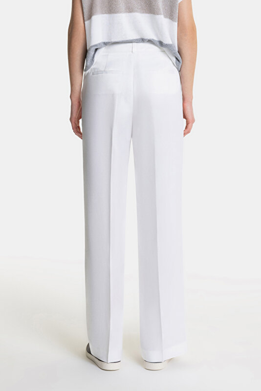 ECRU WIDE LEG TROUSERS 3