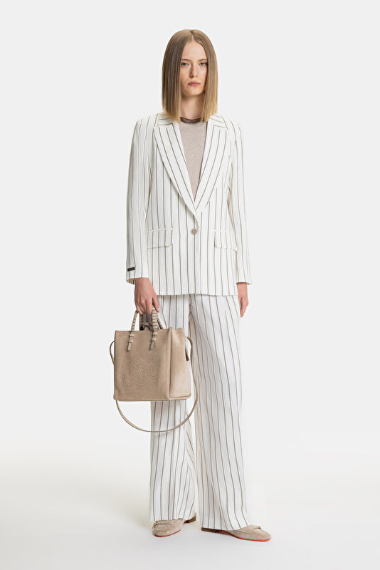 BEIGE SHAWL COLLAR JACKET 4