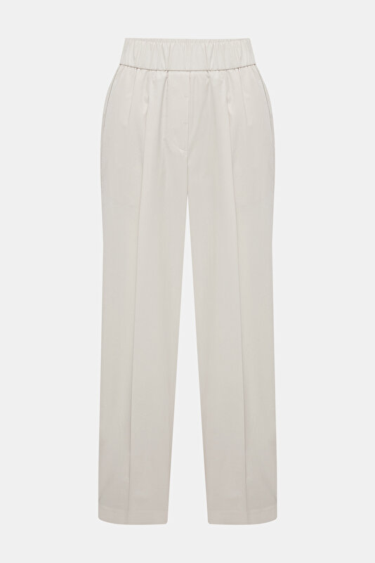 BEIGE WIDE LEG TROUSERS 4