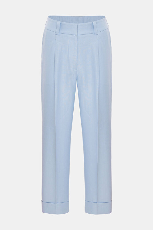 BLUE WIDE LEG TROUSERS 4