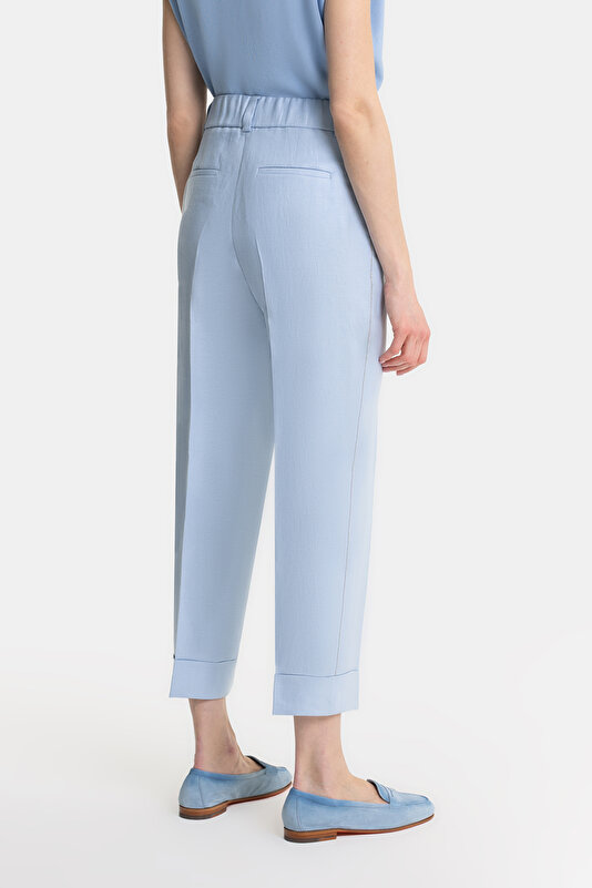 BLUE WIDE LEG TROUSERS 3