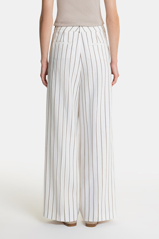 BEIGE WIDE LEG TROUSERS 3