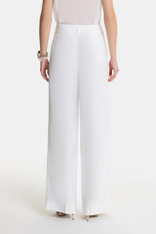 ECRU WIDE LEG TROUSERS 3