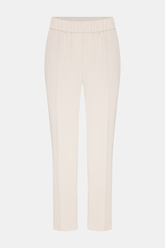 BEIGE WIDE LEG TROUSERS
