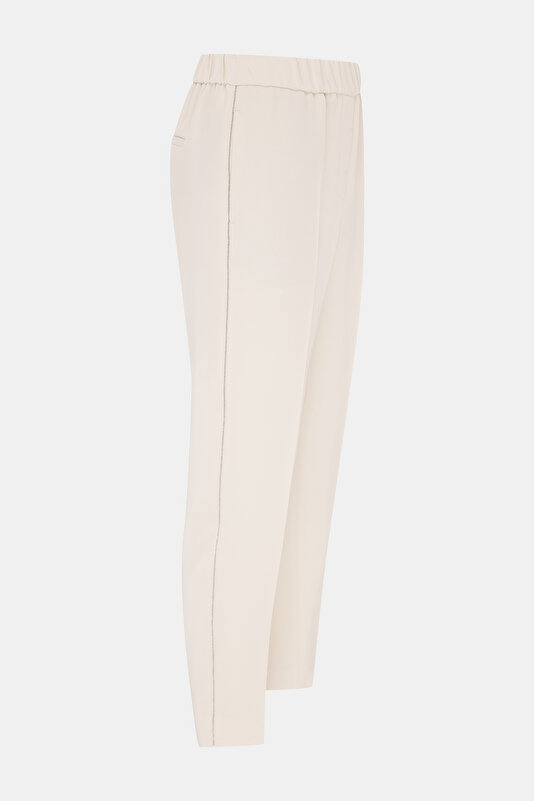 BEIGE WIDE LEG TROUSERS 3