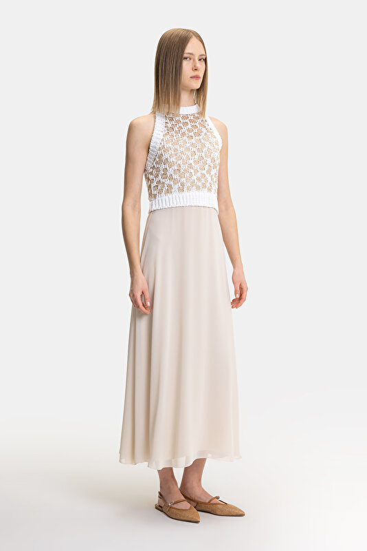 WHITE SLEEVELESS DRESS 4