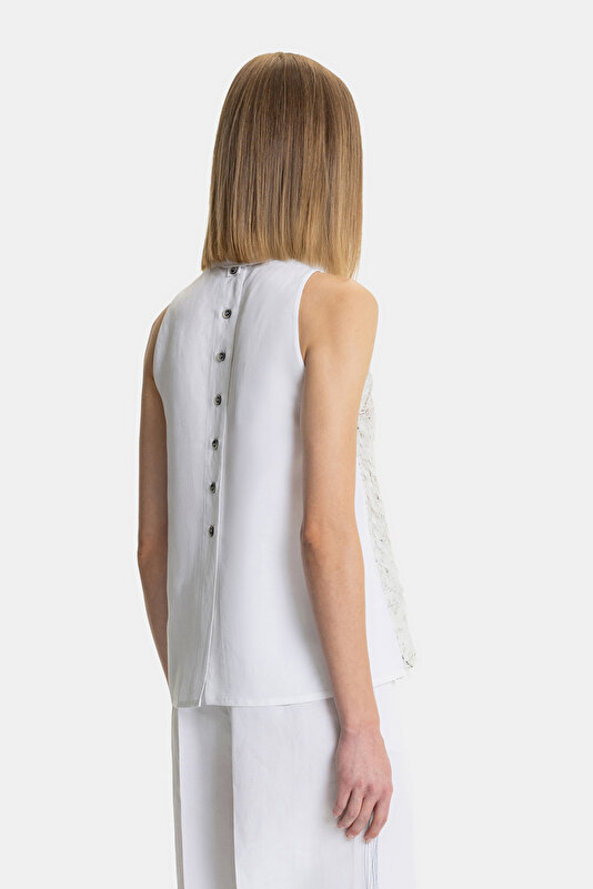 BEIGE SLEEVELESS BLOUSE 2
