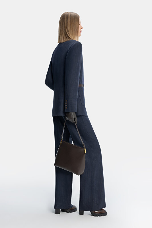 TAN MANDARIN COLLAR JACKET 2